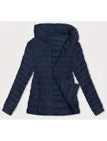 Tmavě modrá dámská prošívaná bunda pro přechodné období (16M9109-215) Tmavě modrá dámská prošívaná bunda pro přechodné období (16M9109-215)