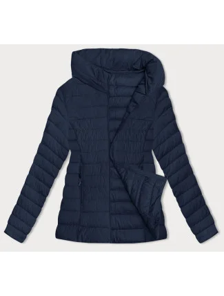 Tmavě modrá dámská prošívaná bunda pro přechodné období (16M9109-215) Tmavě modrá dámská prošívaná bunda pro přechodné období (16M9109-215)
