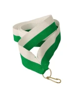 Stuha 11 mm - bílá a zelená