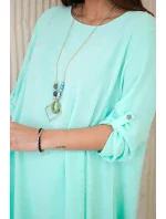 Sada halenky + kalhot s přívěskem světlá máta