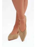 Dámské baleríny s přeskou Zelené Tanelia