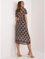 Šaty DHJ SK 11331 7.71 černá a béžová