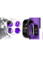 GIEWONT Black and Purple 2 Strap Smartwatch GW200-3 GIEWONT Black and Purple 2 Strap Smartwatch GW200-3