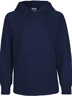 Neutral O 13101 Dětská mikina s kapucí z bio bavlny 77.1301 navy