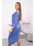 Asymetrické šaty, 3/4 rukávy, džínovina Asymetrické šaty, 3/4 rukávy, džínovina