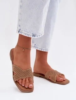 Dámské ploché žluté pantofle Zinnia