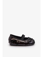 Dětské balerínky zdobené flitry, Black Weries