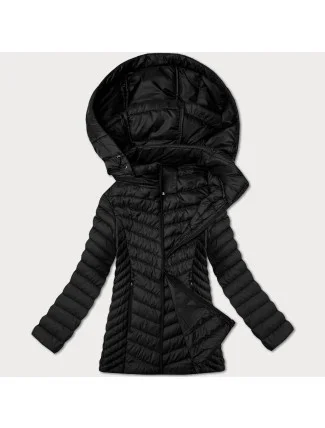 Lekko ocieplana damska kurtka pikowana plus size J Style czarna (16M9265-392)