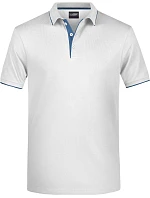 Daiber JN 728 Pánské piqué polo s kontrastní légou 02.0728 white/navy