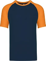 Kariban K 330 Baseballové tričko 20.K330 navy/orange Kariban K 330 Baseballové tričko 20.K330 navy/orange