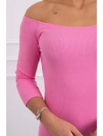 Pruhované přiléhavé šaty ve světle růžové barvě Pruhované přiléhavé šaty ve světle růžové barvě