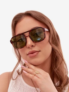 Dámské sluneční brýle Hnědozelené