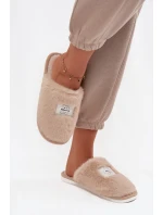 Dámské domácí pantofle s kožešinou Maelis – béžové