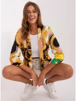 Dámské sako DHJ MA 7684B 3.95P zlato-černo-zelené - Rosa Rossa