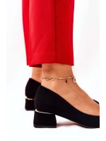 Semišové lodičky Lewski 3118 Černé