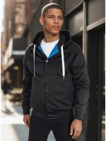 Pánská bunda bomber s kapucí modrá FashionStreet TX5023