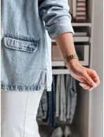 Dámská oversize džínová bunda RUNAWAY modrá FashionStreet TY4906 Dámská oversize džínová bunda RUNAWAY modrá FashionStreet TY4906