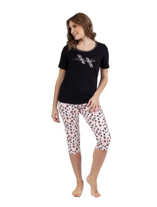 Dámské pyžamo 689 black - REGINA