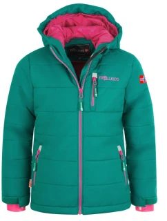 Dětská zimní lyžařská bunda Trollkids Hemsedal Snow Jacket XT s kapucí Green (513-312)