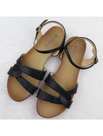 Dámské černé sandály S.Barski KV51-022