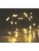 DRÁTĚNÉ SVĚTLO GIRLANDA NA BATERIE 80 VEDLA TEPLÁ BÍLÁ