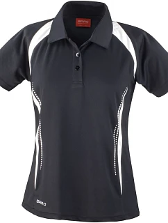 Spiro S 177F Dámské týmové piqué polo 29.177F black/white