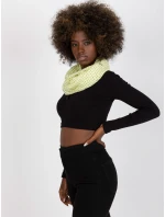 Dámská tunelová šála AT CH BF48181 světle žlutá Dámská tunelová šála AT CH BF48181 světle žlutá