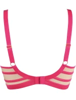 Dámská podprsenka V-11051 Tmavě růžová s béžovou - Axami Dámská podprsenka V-11051 Tmavě růžová s béžovou - Axami