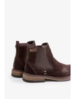 Semišové Kotníkové Boty Chelsea Pánské Big Star OO174155 Hnědé