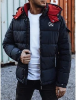 Pánská prošívaná zimní bunda s kapucí FashionStreet navy blue TX4929