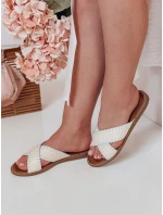 Dámské slaměné žabky SOLINIA white FashionStreet ZY0925