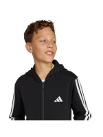 Dětská mikina adidas Essentials Full-Zip černobílá JD6494