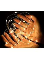 DRÁTĚNÁ SVĚTLA NA BATERIE GIRLANDA 100 VEDLA TEPLÁ BÍLÁ