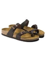 Birkenstock dámské žabky Mayari Habana Narrow foot z nubukové kůže hnědé (0171323)