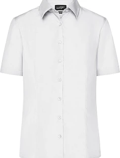 Daiber JN 643 Popelínová business halenka s krátkým rukávem 02.0643 white