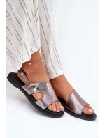 Dámské Ploché Sandály S Dekorativním Detalem Stříbrné Vinceza 17378 Dámské Ploché Sandály S Dekorativním Detalem Stříbrné Vinceza 17378