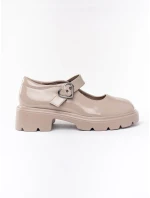 Originální dámské  mokasíny hnědé platforma