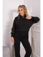 Zateplený set roláku a kapuce černý