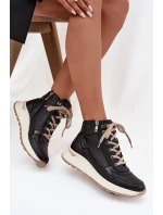 Dámské sportovní botky na platformě Zazoo – černé