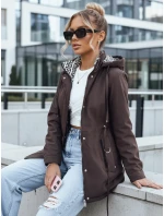 Dámská bunda parka s odepínací kapucí hnědá FashionStreet TY5392