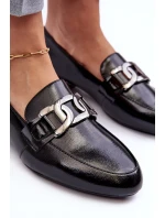 Dámské mokasíny s ozdobou černá Camilena