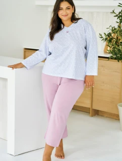 3463 DÁMSKÉ DLOUHÉ PYŽAMO DEBORA 2XL-4XL