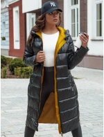 Dámský prošívaný zimní kabát s kapucí BETHANNY černý FashionStreet TY4552 Dámský prošívaný zimní kabát s kapucí BETHANNY černý FashionStreet TY4552