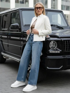 Dámská kožená bunda TRENDY FUSION bílá FashionStreet TY5478