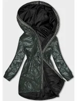 Tmavě zelená dámská bunda s ozdobným prošíváním S'West (B8146-10) Tmavě zelená dámská bunda s ozdobným prošíváním S'West (B8146-10)