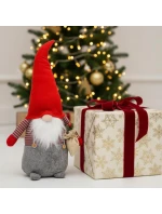 DEKORATIVNÍ SANTA CLAUS 50CM CHLAPEC S PYTLEM A JEŘABINOU