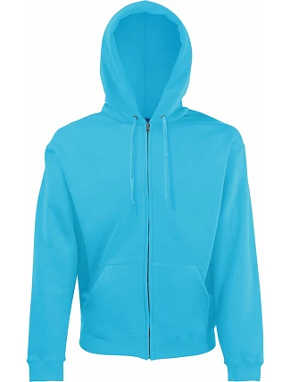 Fruit of the Loom Classic Hooded Sweat Jacket Mikina s kapucí 16.2062 azure blue Fruit of the Loom Classic Hooded Sweat Jacket Mikina s kapucí 16.2062 azure blue