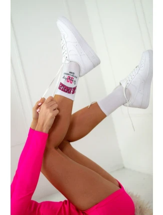 Dámské Bavlněné Ponožky LOS ANGELES Bílé