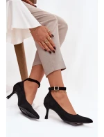 Lodičky z eko semiše Devoria – černé