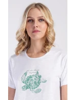 Dámská noční košile s krátkým rukávem Želva